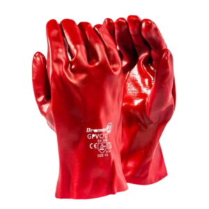 Red PVC Gloves 27cm